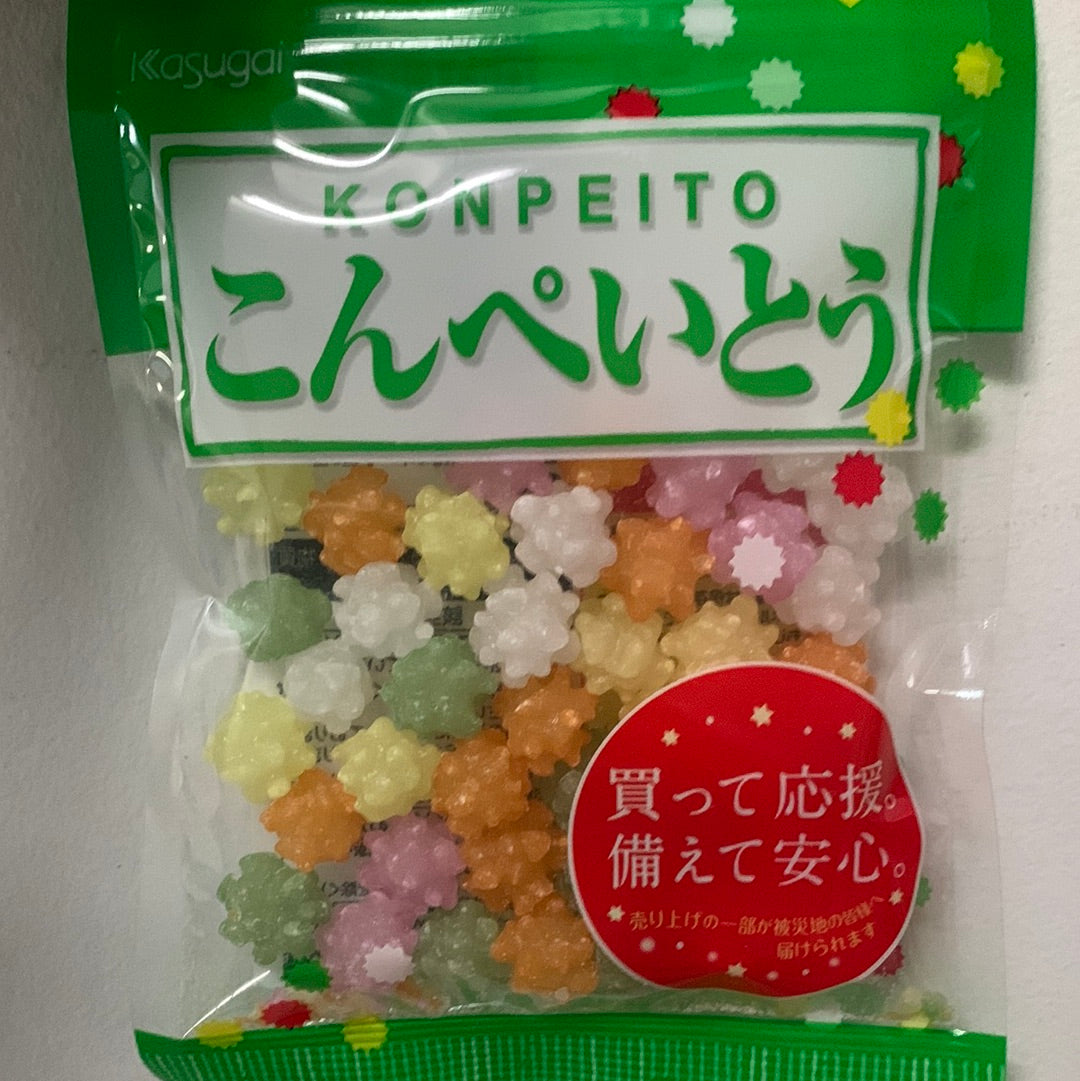 Bonbons japonais Konpeito multicolore Kasugai 76g