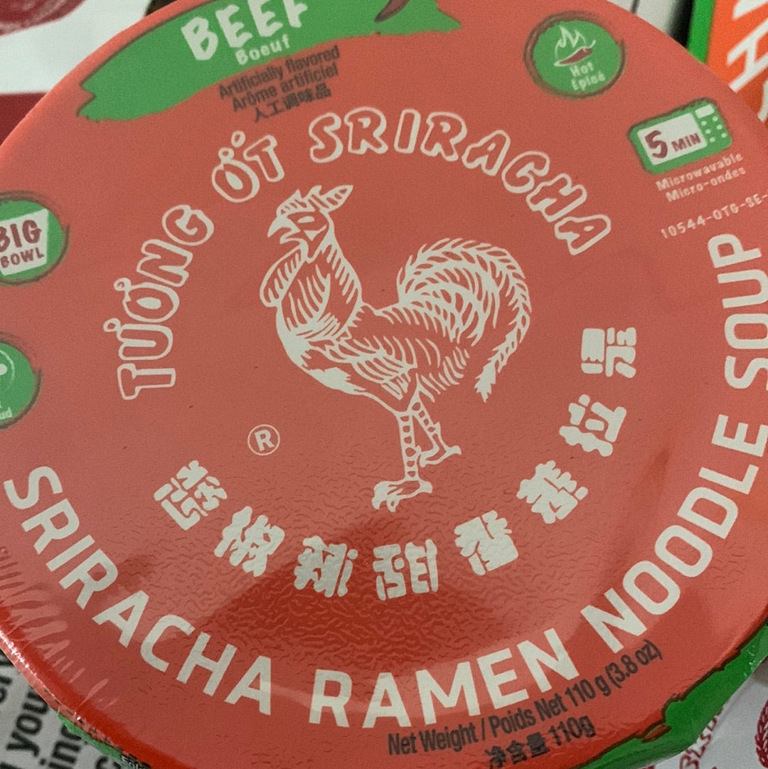 Nouilles instantané SRIRACHA (saveur bœuf) 110g