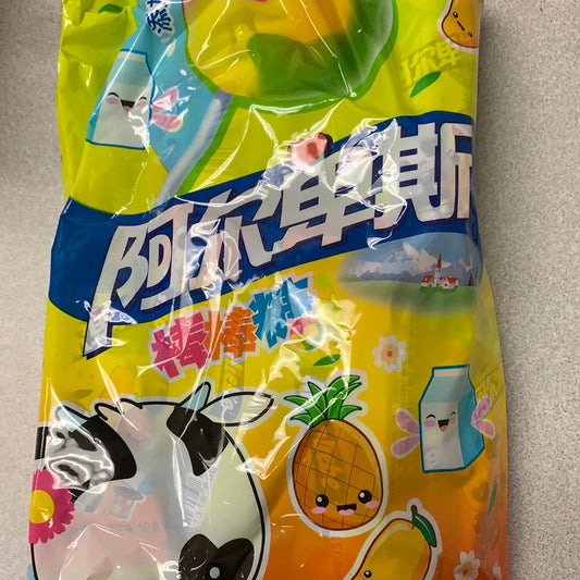 Sucette au lait (saveur fruit tropical) 阿尔卑斯热带水果味棒棒糖 200g