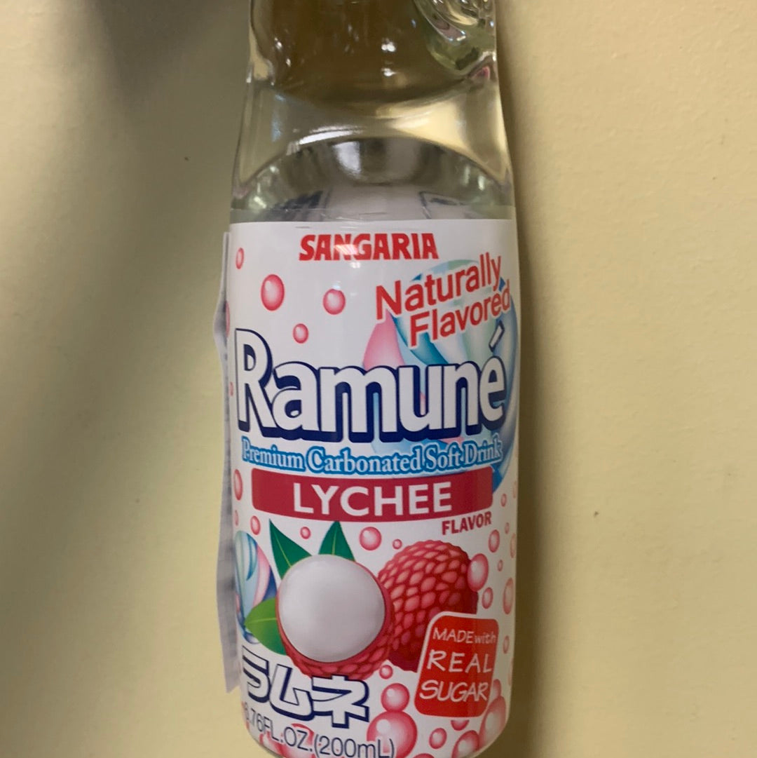 Ramuné japonais SANGARIA (saveur litchi)日本波子汽水（荔枝味）