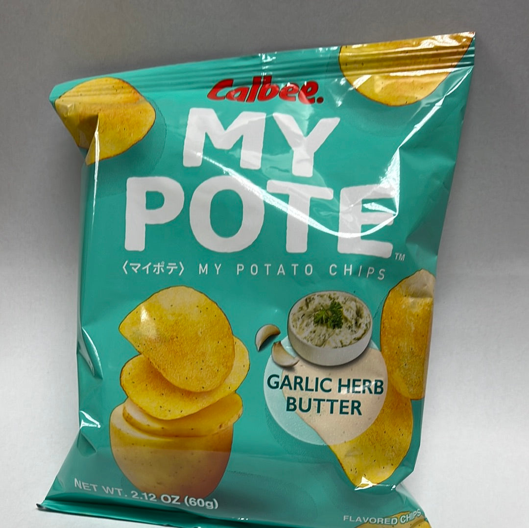 CALBEE chips My Pote (saveur beurre à l’ail et aux fines herbes) 60g