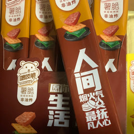 Chips Qiaqia (saveur de BBQ) 51g 洽洽 韩式铁板烧烤味 薯脆 51g