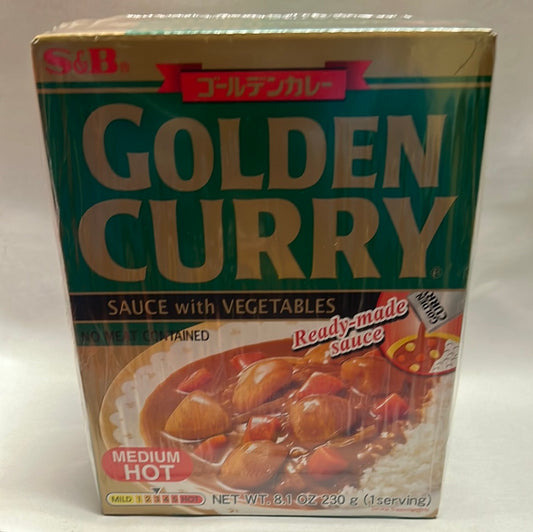 Curry japonais instantané Golden Curry S&B (saveur moyenne épicée)日本中辛即食咖喱 230g