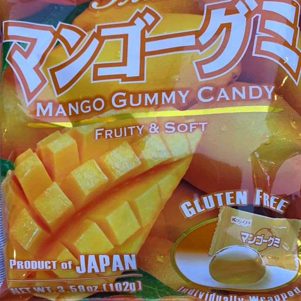 Bonbons japonais mous à la mangue Kasugai (sans gluten) 102g
