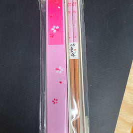 Ensemble cadeau de baguettes japonaises (rose)