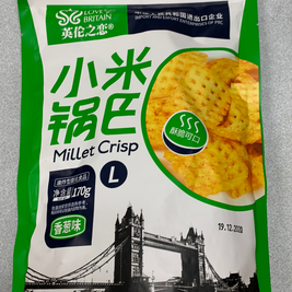 Craquelins au millet YLZL 英伦之恋 香葱味 小米锅巴 170g