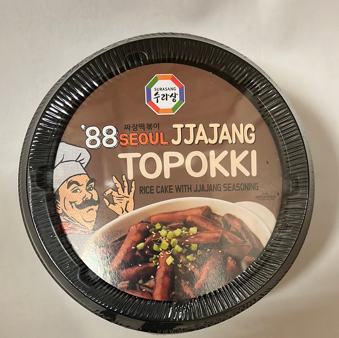 Topokki instantané avec JJAJANG 88 SEOUL Surasang 炸酱炒年糕163g