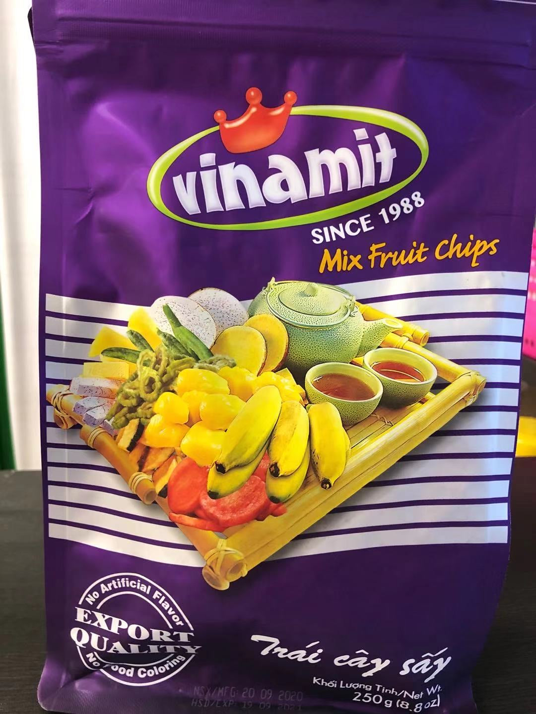 Chips de fruits assortis Vinamit 250g 混合水果干