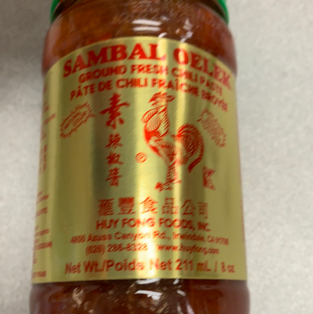 Sauce au Chili végétarienne 越南 SAMBAL素辣椒醬211mL