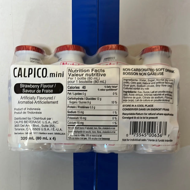 CALPICO boisson aux fraises 4x80ml