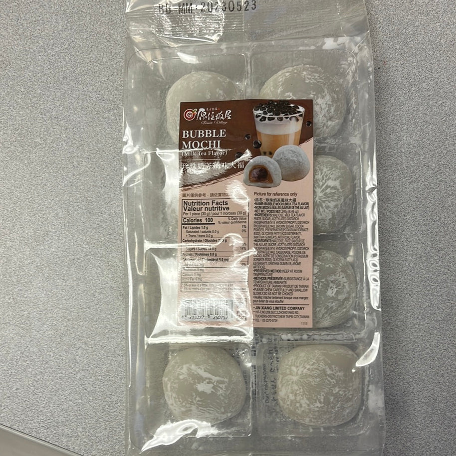 Mochi style japonais (saveur thé au lait)TAÏWAN VILLAGE 日式珍珠奶茶风味麻薯240g
