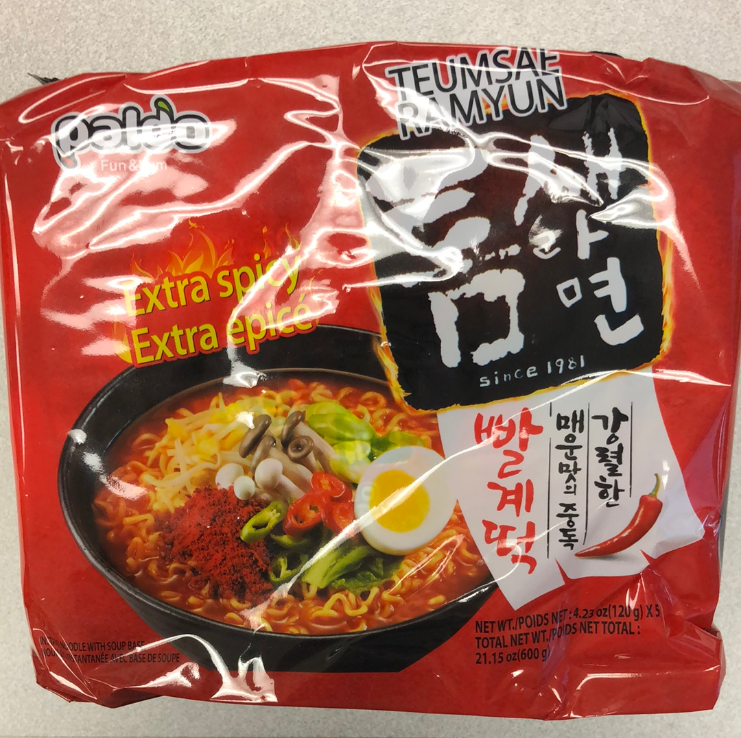 Ramen Teumsae Paldo 极地麻辣汤面 5x120g