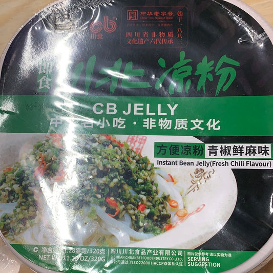 Jelly épicé instantané 即食 川北凉粉(青椒鲜麻味）320g