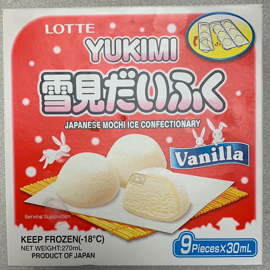 LOTTE YUKIMI mochi à la crème glacée (vanille)