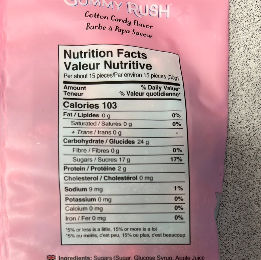 Bonbon Gummy Rush Bouteille Bébé 90g
