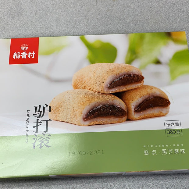 Boulettes de riz gluant(sésame noir) DXC 稻香村 黑芝麻味 驴打滚360g