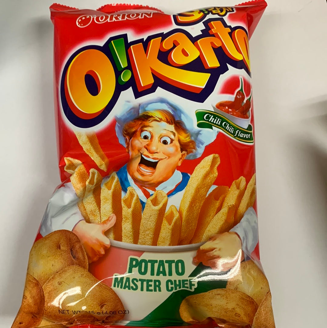 Chips O!Karto (saveur épicée) 🇰🇷呀!土豆 辣味薯条ORION 115g