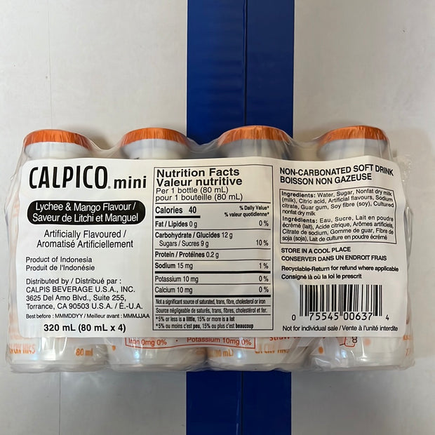 Promo-CALPICO boisson au litchi et mangue  4x80ml