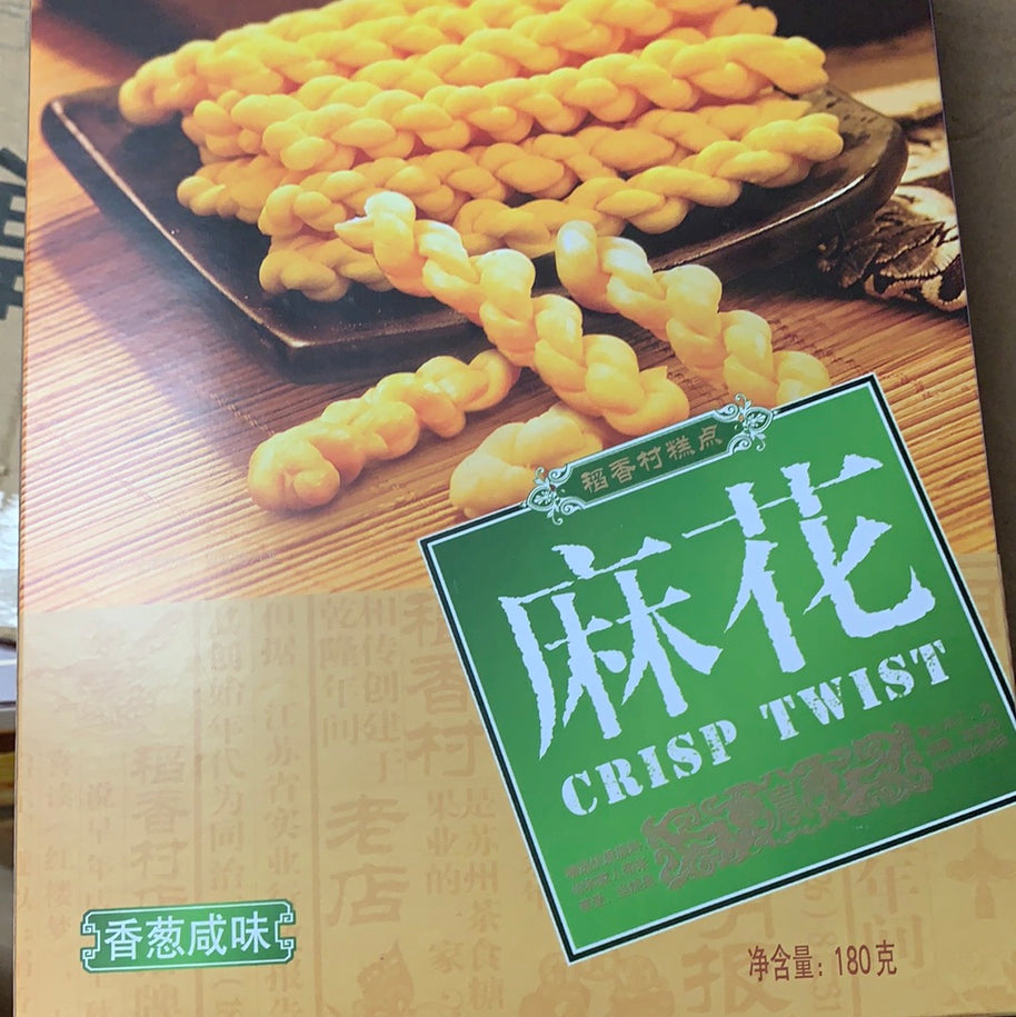 Pâte frite(saveur de poireau) 稻香村 香葱咸味麻花180g