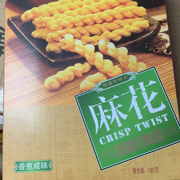 Pâte frite(saveur de poireau) 稻香村 香葱咸味麻花180g