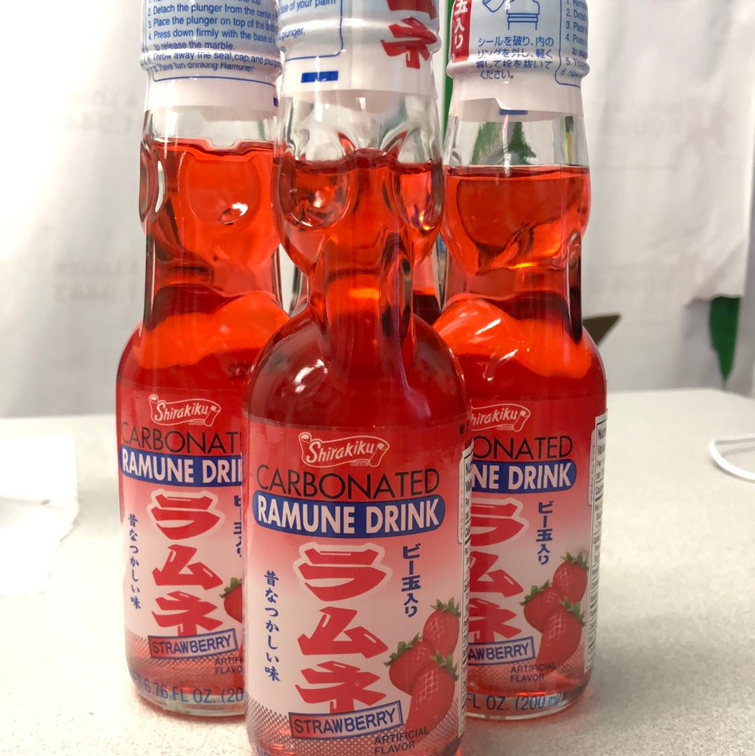 Ramuné japonais SHIRAKIKU (saveur de fraise)