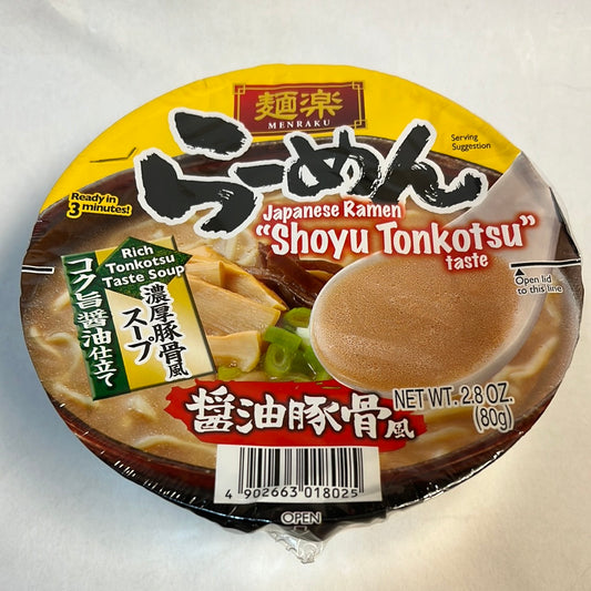 Ramen japonais Shoyu Miso Tonkotsu MENRAKU🇯🇵80g