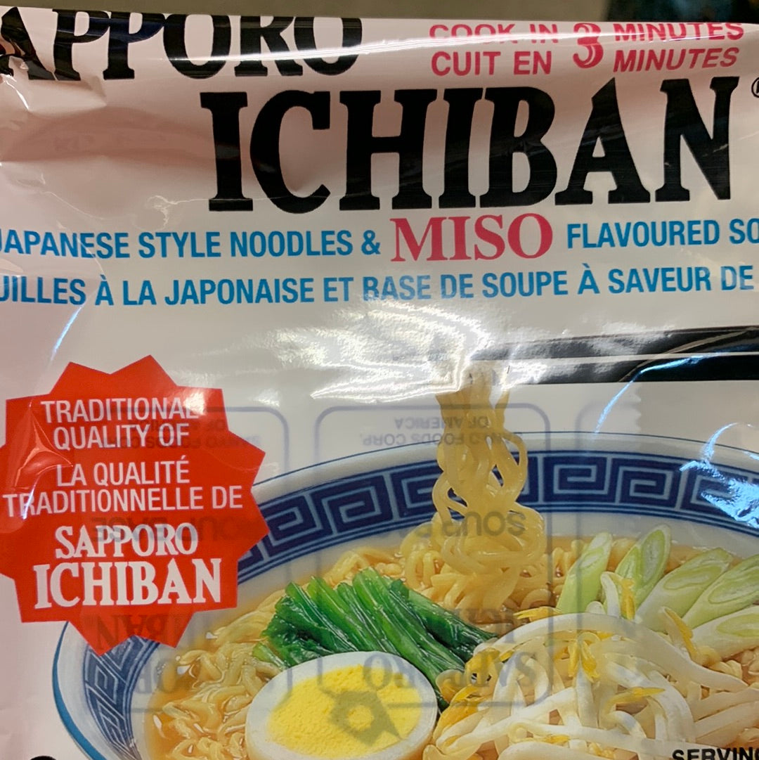 Nouilles instantanées à la japonaise(saveur miso) SAPPORO ICHIBAN 100g