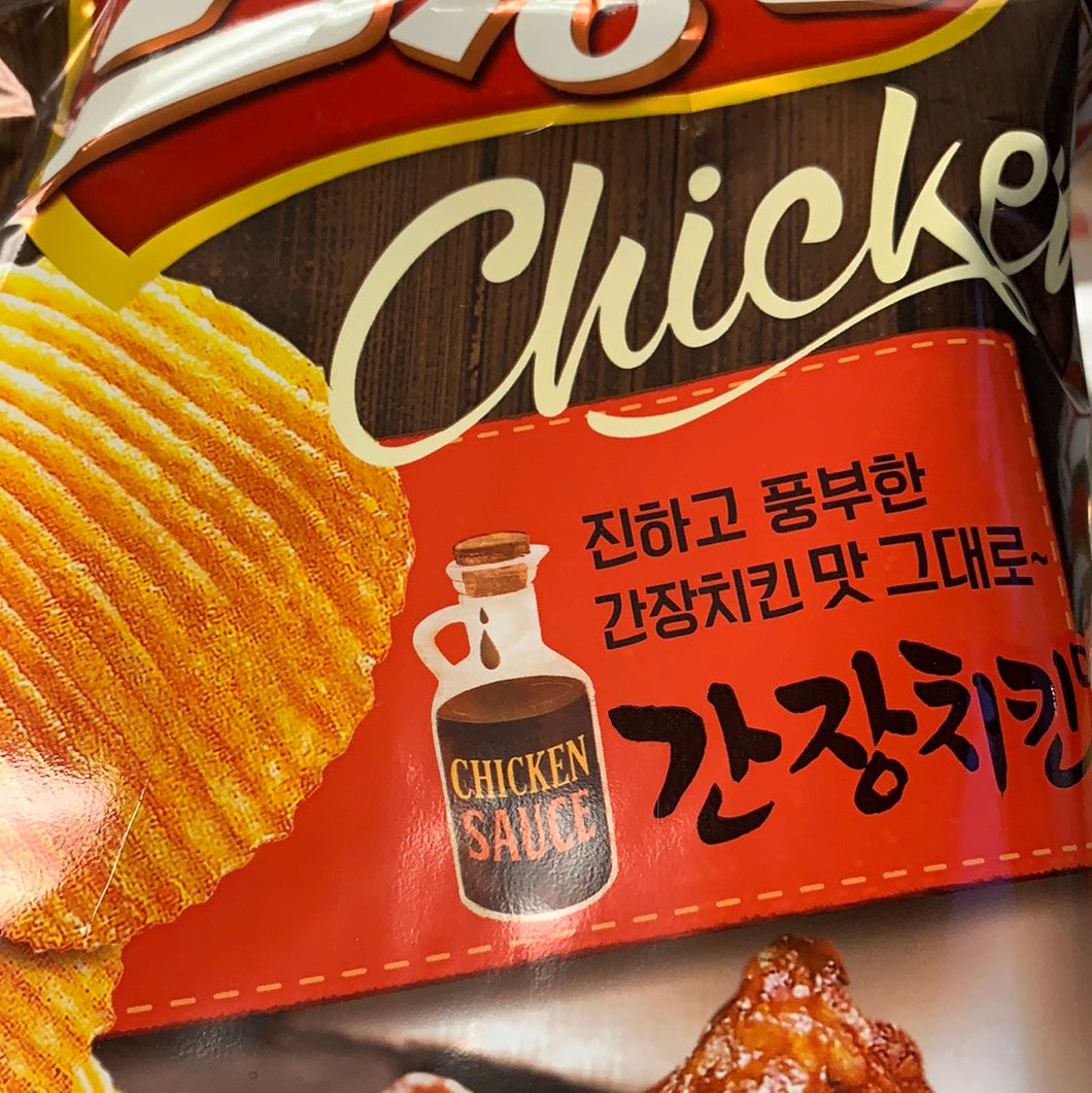 Chips de patate au poulet grillé coréen 124g