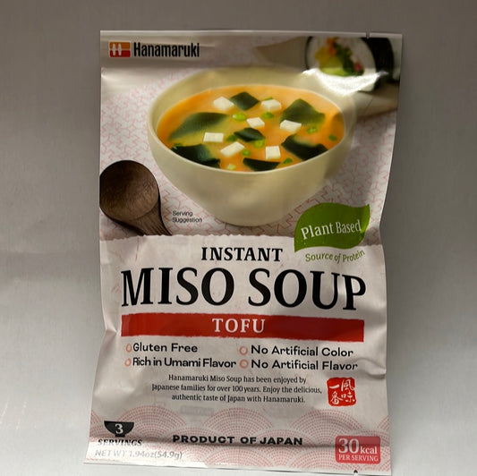 Soupe Miso Instantanée (tofu) HANAMARUKI 日本 豆腐味增汤包 54.9g