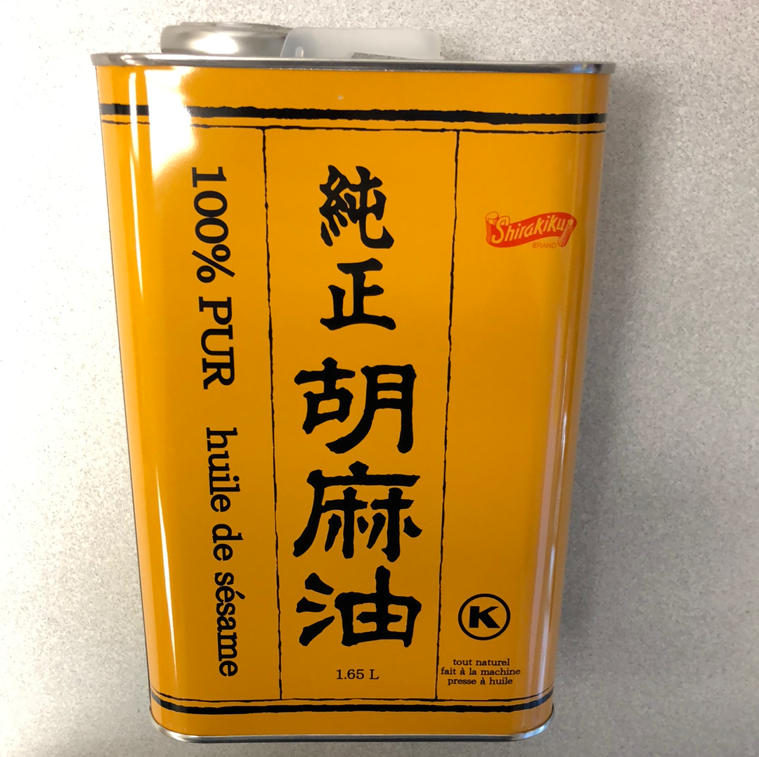 Huile de sésame pure 🇯🇵 纯芝麻油/胡麻油 SHIRAKIKU 1.65L