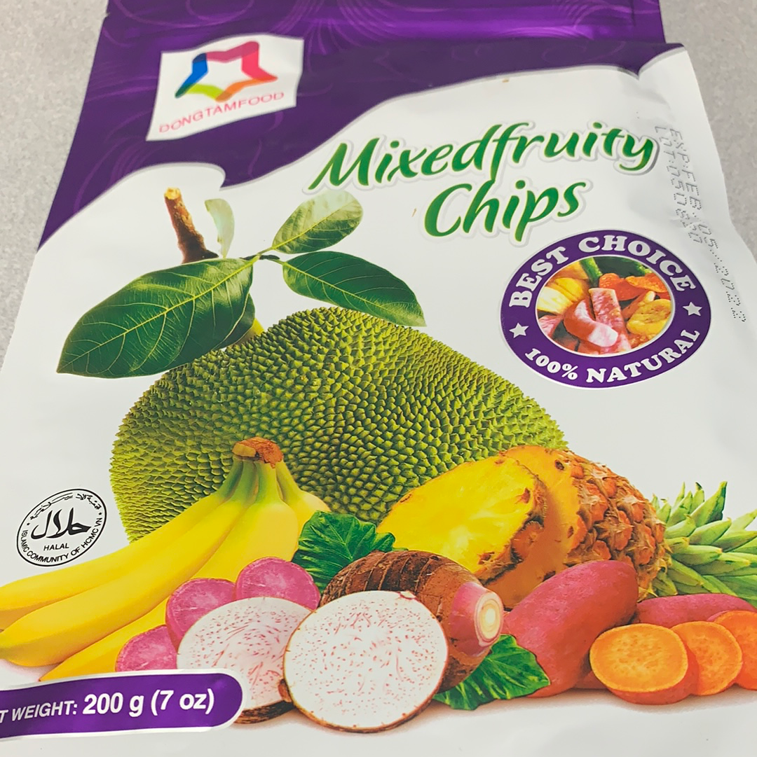 Chips de fruits assortis 200g 混合水果干