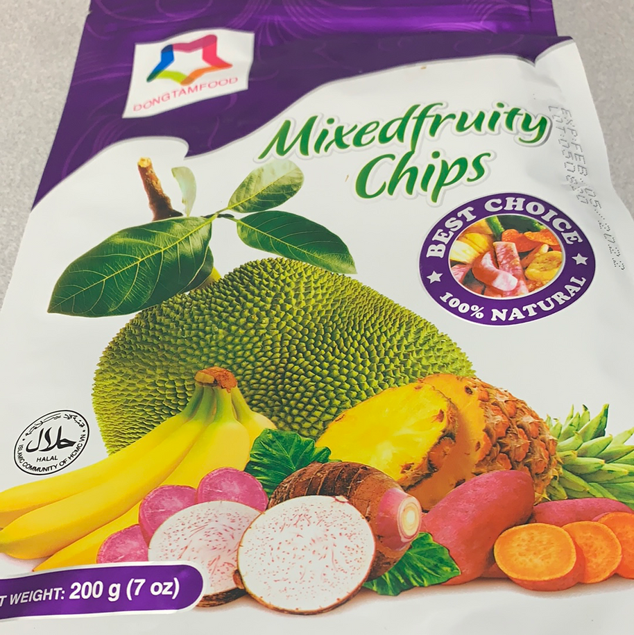 Chips de fruits assortis 200g 混合水果干