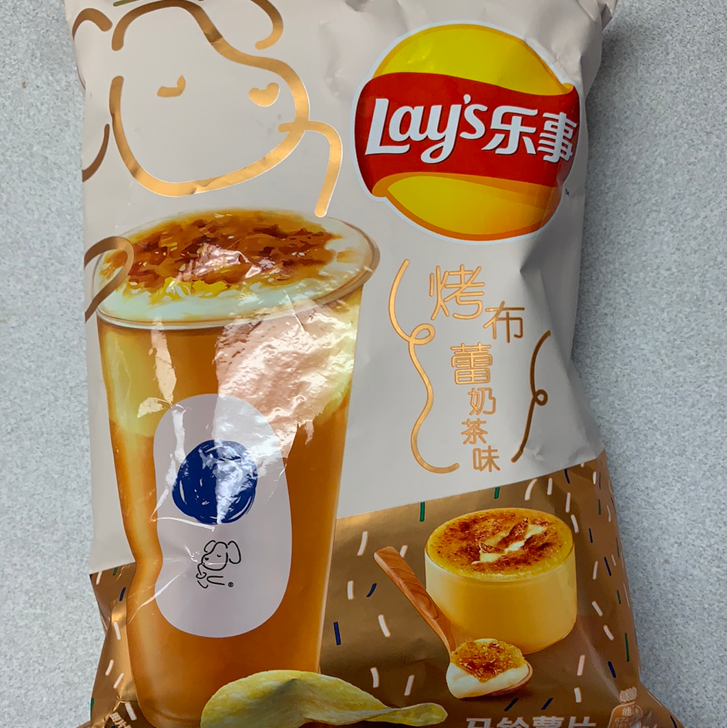 Chips Lay’s (saveur de crème brûlée) 乐事 烤布蕾奶茶味薯片70g