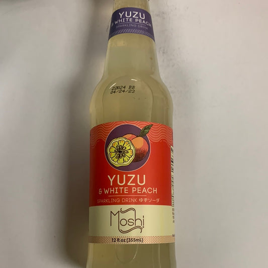 Boisson gazeuse Yuzu (saveur pêche blanche) MOSHI 355mL