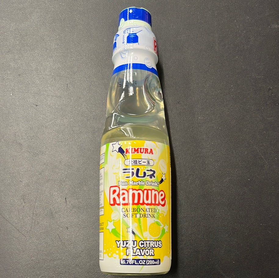 Ramuné japonais KIMURA  (saveur yuzu)日本波子汽水（柚子味） 200mL
