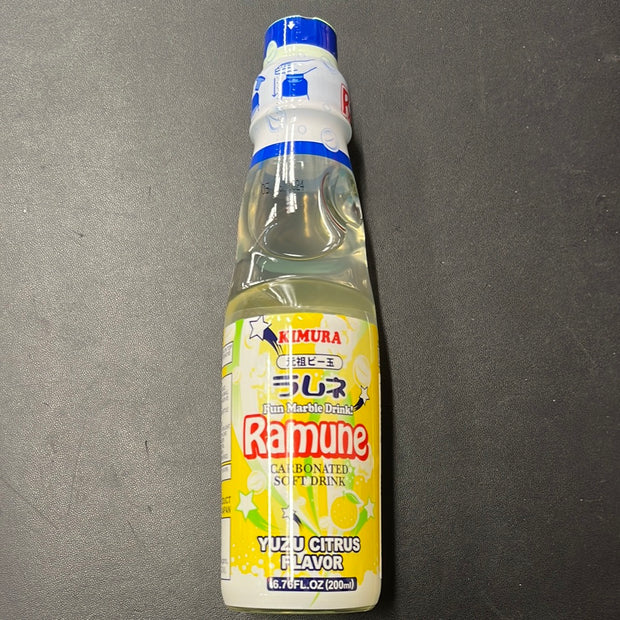 Ramuné japonais KIMURA  (saveur yuzu)日本波子汽水（柚子味） 200mL