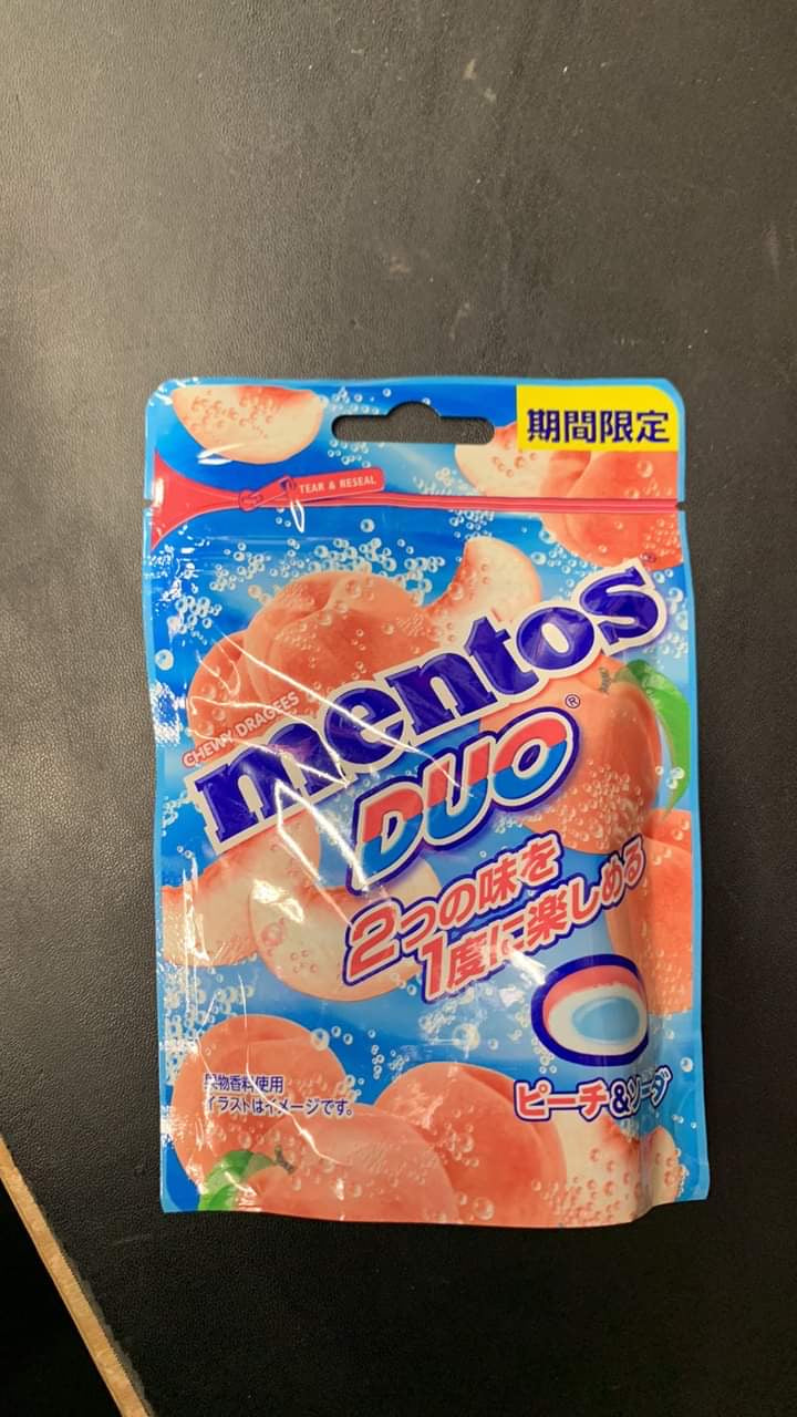 Chewy Dragees à la pêche MENTOS duo