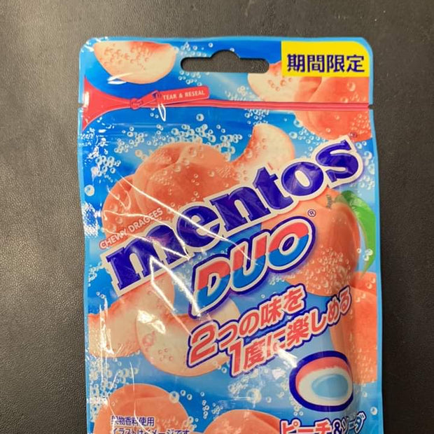 Chewy Dragees à la pêche MENTOS duo