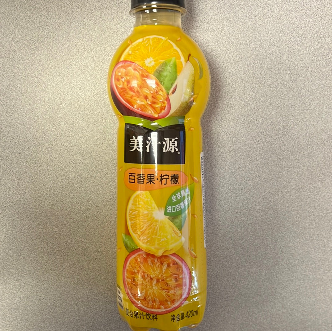 Jus de fruit de passion et citron MinuteMaid 百香果柠檬汁 420mL