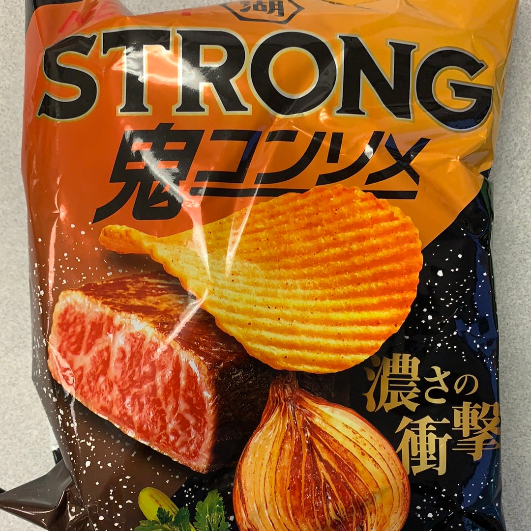 Chips STRONG 湖池屋 蒜香牛扒味薯片