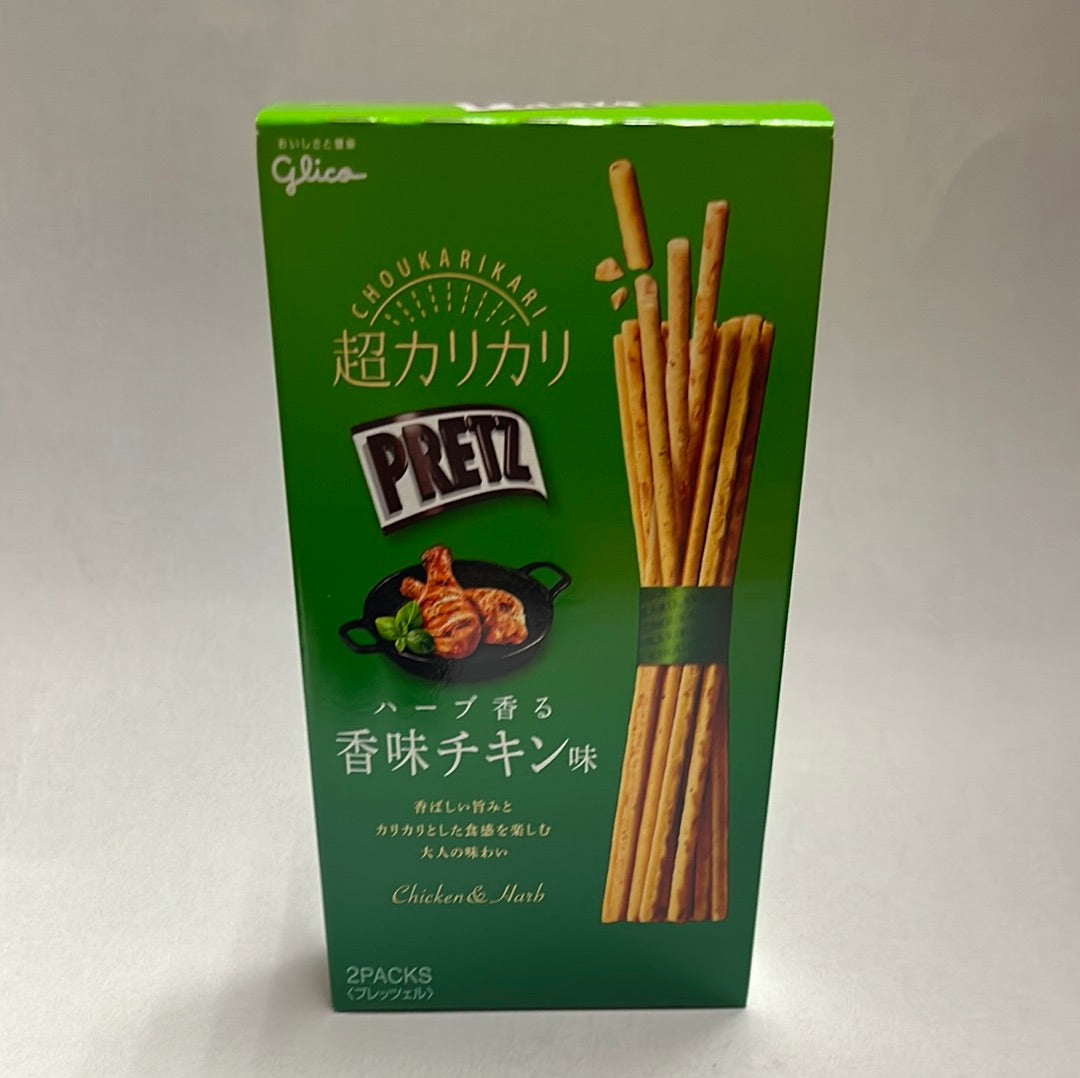 Pretz GLICO (poulet herbe) 百奇饼干棒（香草烤鸡味）55g