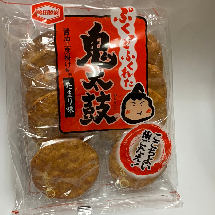 Craquelin de riz japonais (saveur sauce soja)鬼太鼓 日本酱油味米果