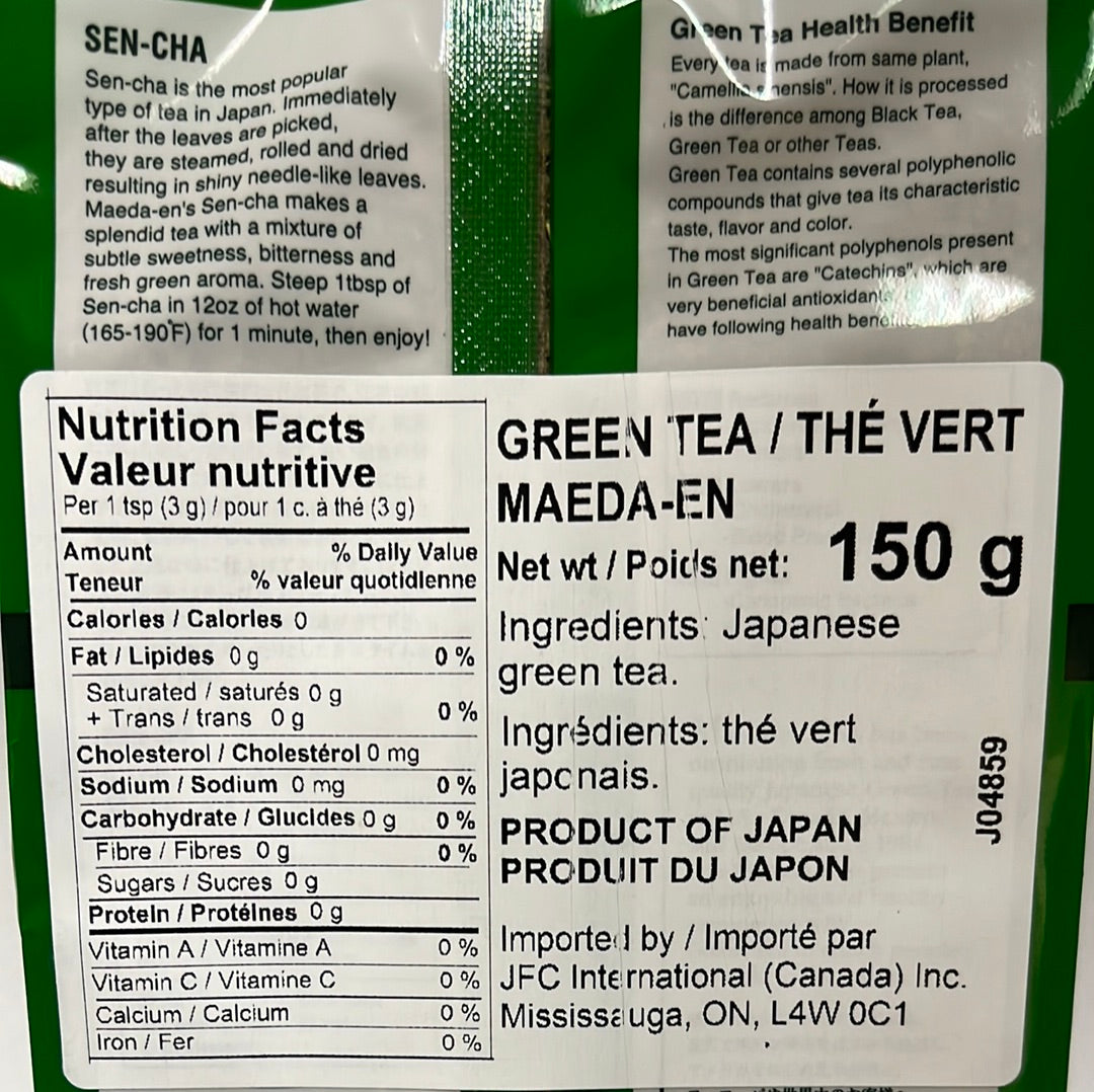 Thé vert japonais SEN-CHA Maeda-en🇯🇵日本绿茶 150g