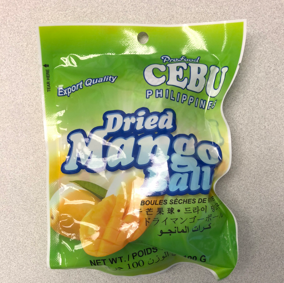Mangue séché（boule) 球形芒果干100g
