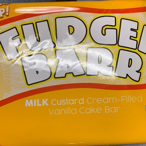 Milk custard cream-filled vanilla cake bar FUDGEE BARR 390g