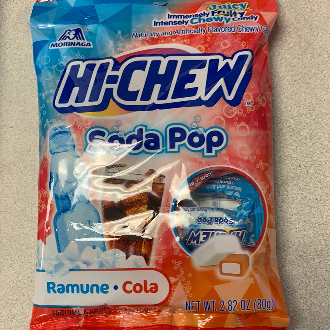 Hi-chew bonbon soda pop(saveur ramuné et cola)80g