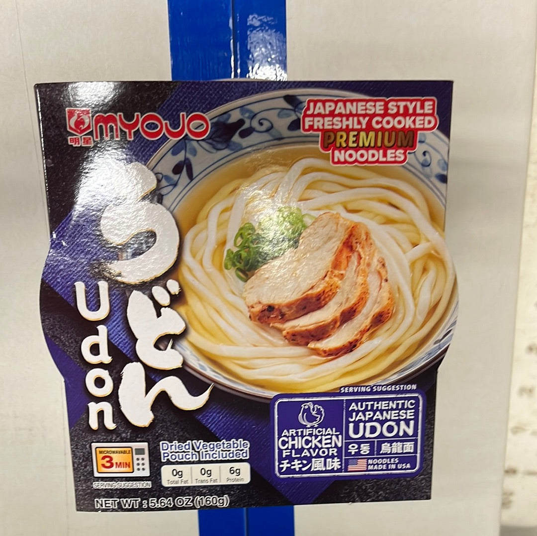 Nouille japonaise style Udon au poulet MYOJO 鸡肉乌冬面 160g