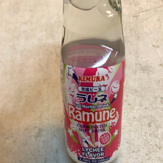 Ramuné japonais KIMURA (saveur litchi)日本波子汽水（荔枝味）