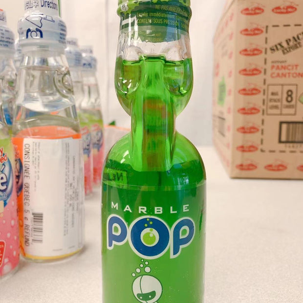 MARBEL POP Ramuné japonais (saveur pomme verte)日本波子汽水（青苹果味）